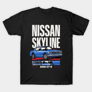 Skyline 2000 GTR Retro Car T-Shirt
